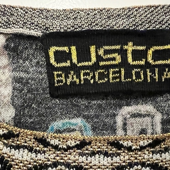Vintage Custo Barcelona Metallic Grande Jewel Sweater Wool Lightweight / Med - Picture 5 of 12